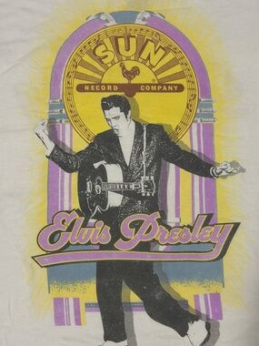 LIKE NEW! Womens' Recycled Karma Elvis Sun Records T-Shirt - SMALL
